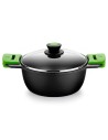 Cacerola alta prior bra a400324 - Ø24cm - 4l - espesor 5,5mm - aluminio fundido - teflon antiadherente