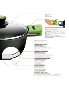 Cacerola alta prior bra a400324 - Ø24cm - 4l - espesor 5,5mm - aluminio fundido 2