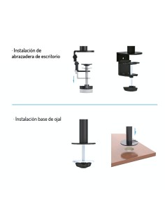 TooQ DB1232TN-B - Soporte de mesa giratorio, inclinable para 2 monitor/TVs LED/LCD 2