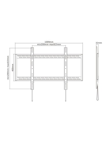 Soporte TV TOOQ LP41130T-B 60"-100" Máx. 130 Kg Negro - Kiwiku