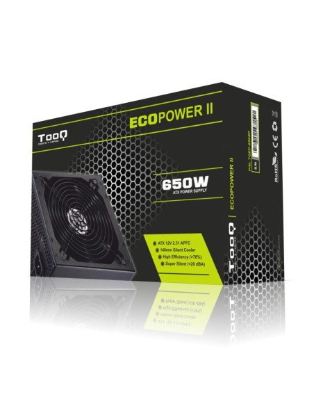 Tooq Fuente de alimentación Ecopower II ATX 650W con PFC Activo TQEP-650SP