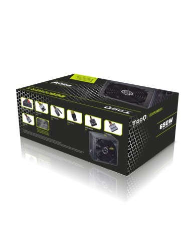 Tooq Fuente de alimentación Ecopower II ATX 650W con PFC Activo TQEP-650SP