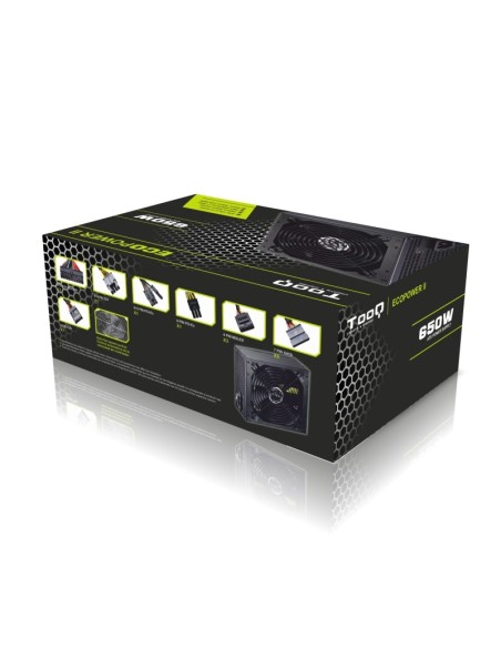 Tooq Fuente de alimentación Ecopower II ATX 650W con PFC Activo TQEP-650SP