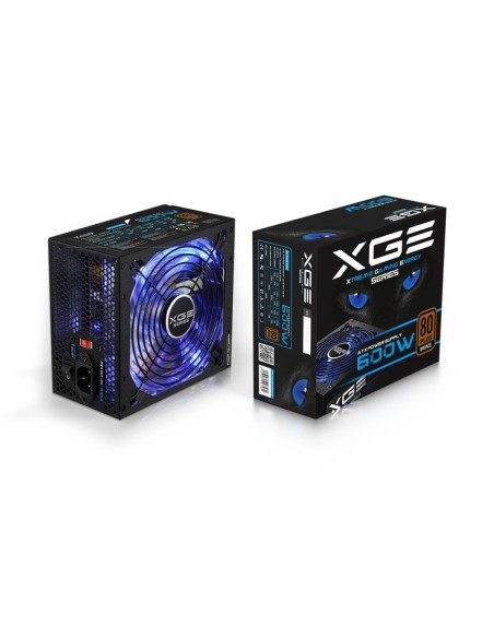 Fuente alimentacion 600w tooq gaming pfc-activo 80+ 8sata 14cm atx led TQXGEII-600SAP
