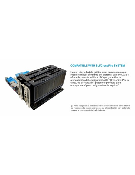 Fuente alimentacion 600w tooq gaming pfc-activo 80+ 8sata 14cm atx led TQXGEII-600SAP