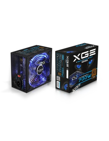 Fuente alimentacion 700w tooq gaming pfc-activo 80+ 8sata 14cm atx led azul TQXGEII-700SAP