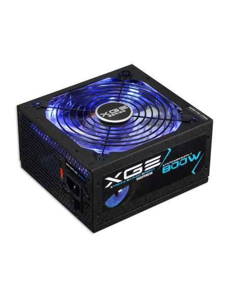 Fuente alimentacion 800w tooq gaming pfc-activo 80+ 8sata 14cm atx led azul TQXGEII-800SAP