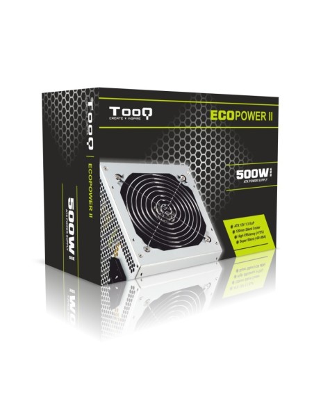 Tooq fuente tqep-500s-int ecopower ii silenciosa 500w atx TQEP-500S-INT kiwiku.com