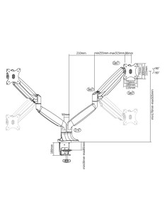 Tooq soporte mesa incli/gira 2 brazos 13 a 32 DB3132TNR-S kiwiku.com 2