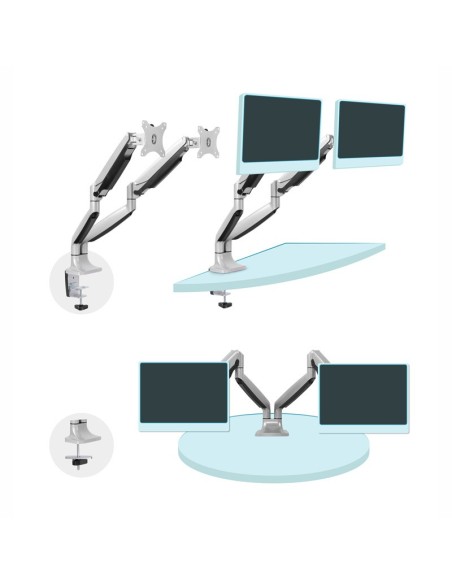 Tooq soporte mesa incli/gira 2 brazos 13 a 32 DB3132TNR-S kiwiku.com