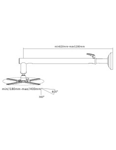 Tooq soporte universal de pared giratorio 360 PJ4017WTN-B kiwiku.com 2