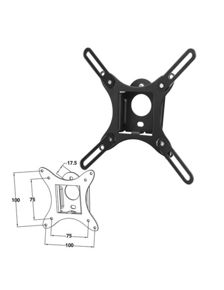 Soporte fijo de pared tv/monitor vesa 200x200 hasta 25kg negro PHBF2701BA7