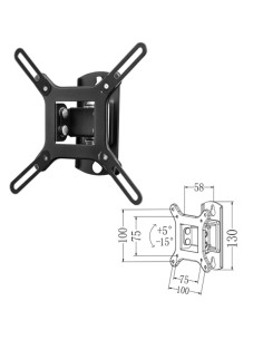 Soporte inclinable de pared phoenix para tv/monitor hasta 42" inclinacion 15º vesa 200x200
