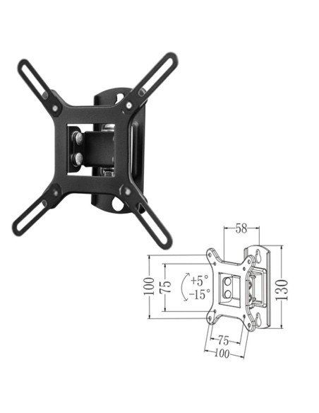 Soporte inclinable de pared phoenix para tv/monitor hasta 42" inclinacion 15º vesa 200x200