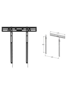 Soporte fijo de pared phoenix para tv/monitor hasta 55" vesa 400x400 hasta 50kg