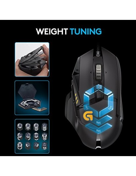 Ratón Logitech G502 Proteus Spectrum RGB Tunable Gaming kiwiku.com