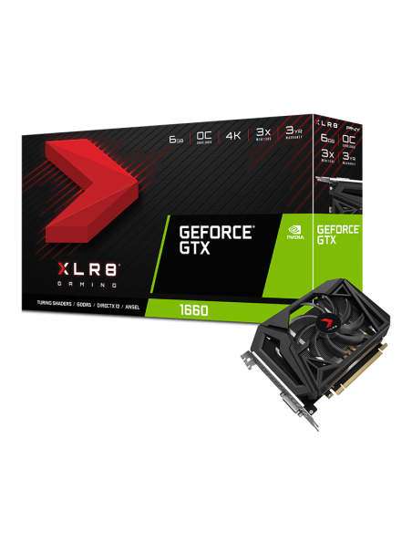 Pny  VCG16606SFPPB-O - Tarjeta gráfica gf gtx 1660 6gb gddr5 xlr8 kiwiku.com