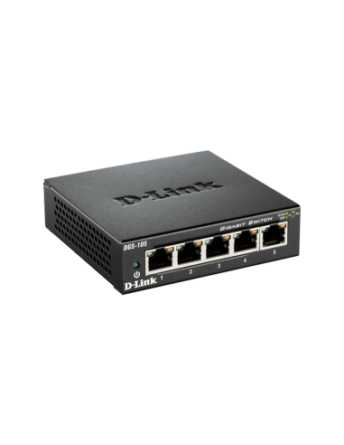 Switch d-link  5p 10/100/1000 metal soho dgs-105 DGS-105 kiwiku.com