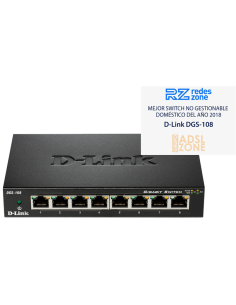 Switch d-link  8p 10/100/1000 metal soho dgs-108 DGS-108 kiwiku.com