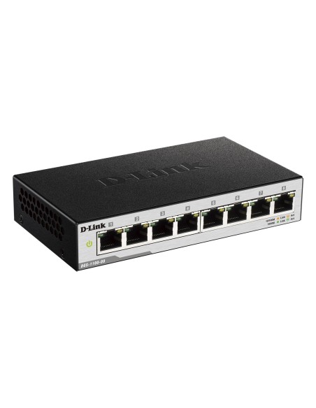 D-link DGS-1100-08 - Switch easysmart 8 puertos gigabit 10/100/1000 Mbps DGS-1100-08 kiwiku.com