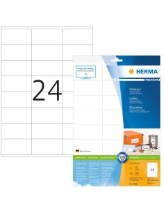 Etiquetas blancas 70x36 mm 100 hojas A4 2400 uds 4453 Herma 4453 kiwiku.com