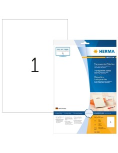 Etiquetas para impresoras 210x297 mm 10 uds transparente 8964 Herma 8964 kiwiku.com