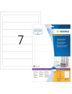 Oferta Etiquetas de Archivador 192x38 mm blancas 10 hojas A4 70 uds 8620 8620