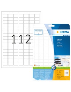 Oferta Etiquetas PREMIUM 25 hojas 4x6 mm A4 2800 uds blanca 4334 Herma