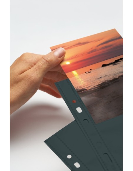 Oferta Fundas transparentes fotos Fotophan 10x15 cm vertical negro 10 fundas