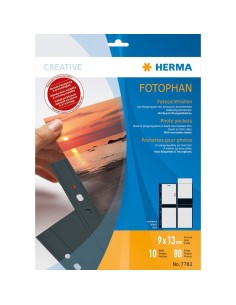 Oferta Fundas transparentes fotos Fotophan 9x13 cm vertical negro 10 fundas