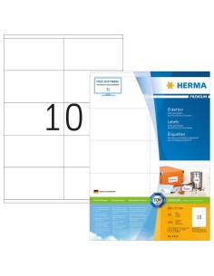 Oferta Etiquetas PREMIUM A4 105 x 57 mm blancas 100 hojas A4 1000 uds
