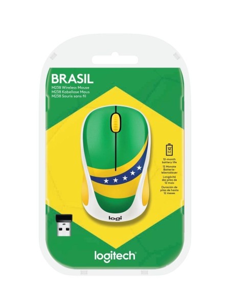 Comprar Ratón logitech inalambrico m238 world cup edition brasil p/n: 910-005398