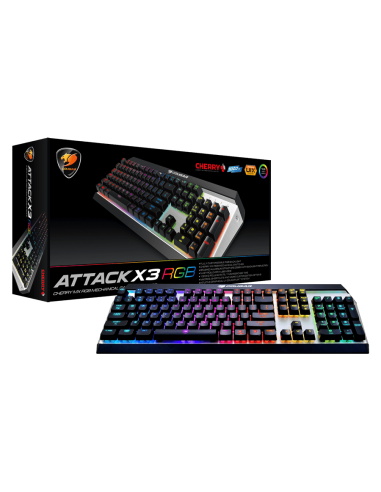 Oferta Teclado attack x3 rgb Gaming Cherry MX Retroiluminación RGB CGR-WM1MB-ATR