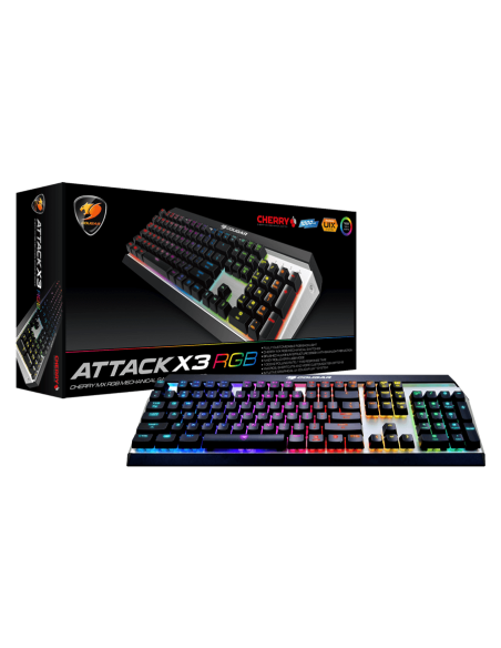 Oferta Teclado attack x3 rgb Gaming Cherry MX Retroiluminación RGB CGR-WM1MB-ATR