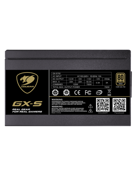 Comprar Fuente alimentación 750w psu gx-s 80plus Cougar 31GS075.0002P