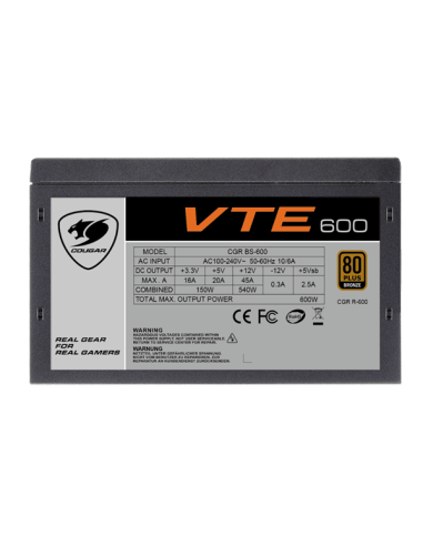 Comprar Fuente alimentación 500w psu vte500 80plus Cougar 31VE050.0003P