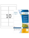 Pack de 250 etiquetas - Diámetro 96x50.8 mm - Color transparente - Herma - 8018