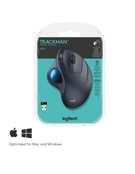 Comprar Ratón Logitech M570 Inalámbrico Laser negro 910-001882