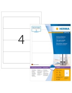 Comprar Pack de 400 etiquetas - 192x61 mm - Color blanco - Herma - 4284 4284 kiwiku.com