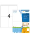 Etiquetas de dirección PREMIUM - A4 - 99,1x139 mm - Color blanco - Adherencia permanente - Herma - 4250