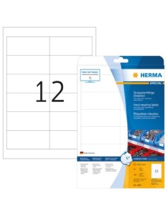 Comprar Etiquetas plásticas resistentes intemperie - A4 - 97x42,3 mm - Color blanco - Adherencia extra fuert 4692 kiwiku.com