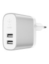 Cargador de telefono BOOST↑CHARGE™ con 2 puertos USB-A 4,8A 24W plata F7U049vfSLV