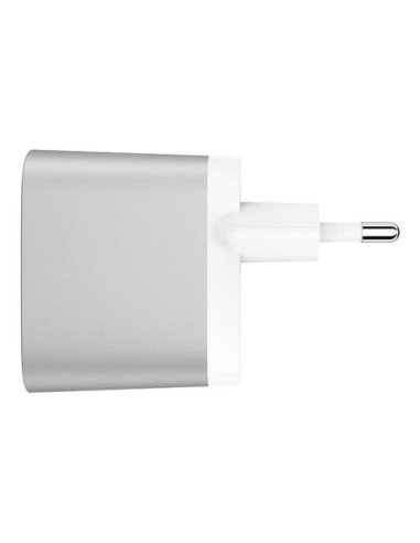 Cargador doméstico BOOST↑CHARGE™ con 2 puertos USB-A 4,8A 24W plata
