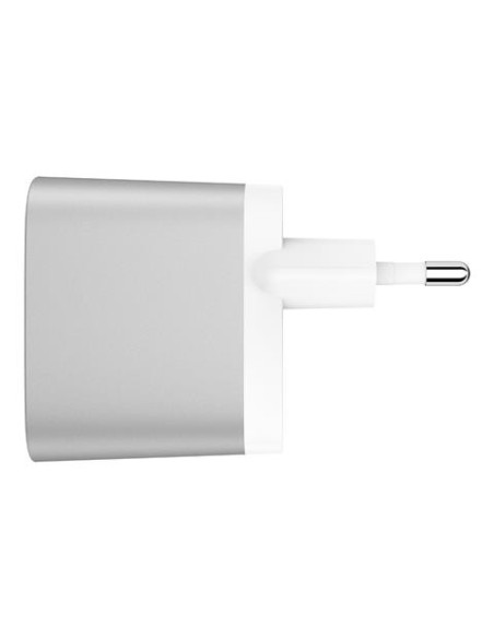 Cargador doméstico BOOST↑CHARGE™ con 2 puertos USB-A 4,8A 24W plata