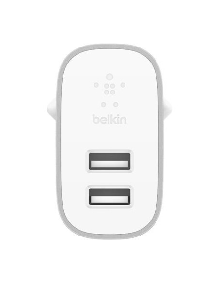 Cargador doméstico BOOST↑CHARGE™ con 2 puertos USB-A 4,8A 24W plata