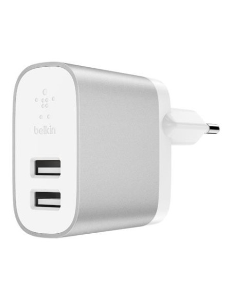 Cargador doméstico BOOST?CHARGE™ con 2 puertos USB-A + cable de Lightning a USB-A
