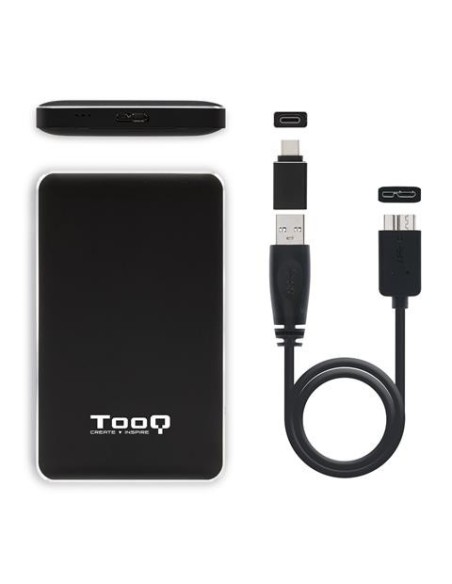 Comprar Caja externa 2.5 tooq usb3.1 gen1 ssd aluminio tooq negra tqe-2531b