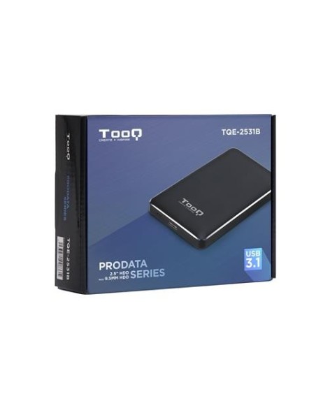 Comprar Caja externa 2.5 tooq usb3.1 gen1 ssd aluminio tooq negra tqe-2531b
