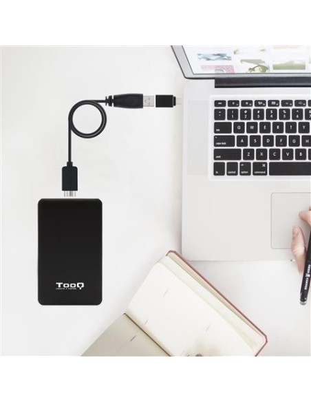 Comprar Caja externa 2.5 tooq usb3.1 gen1 ssd aluminio tooq negra tqe-2531b