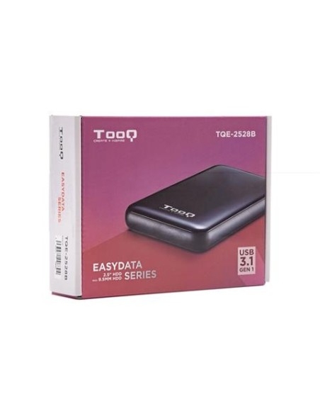 Comprar Caja externa 2.5" sata tooq negra usb 3.1 9.5mm TQE-2528B kiwiku.com